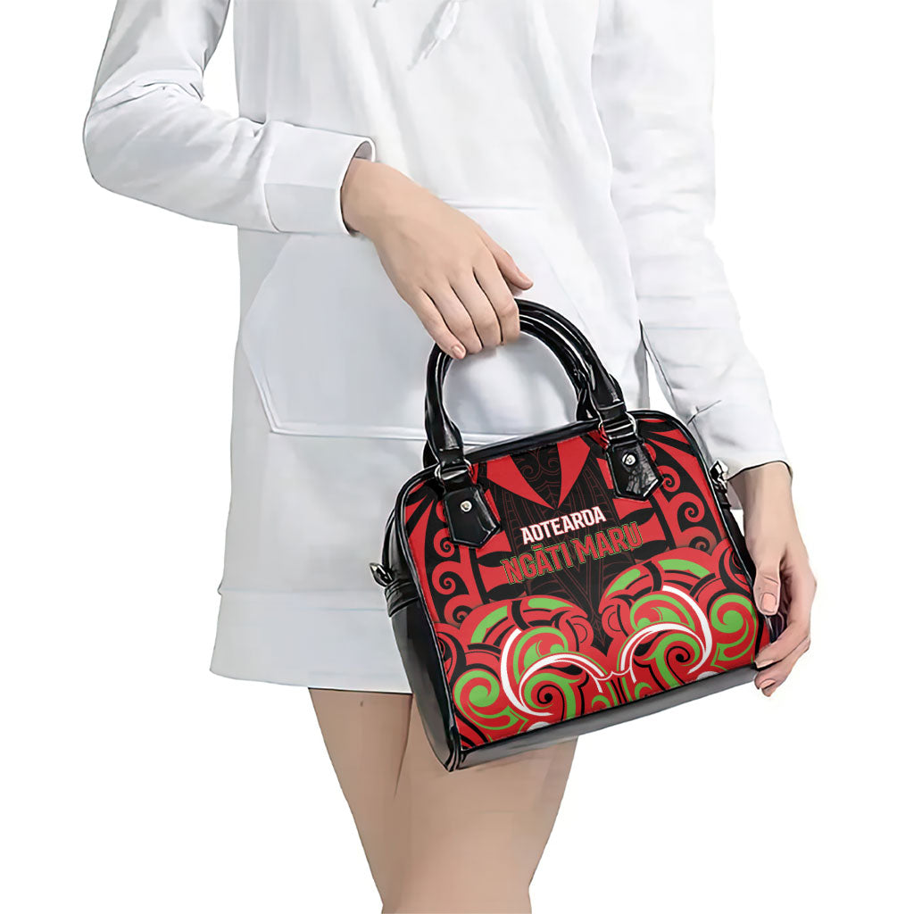 Aotearoa Ngati Maru Shoulder Handbag New Zealand Traditional Maori Pattern DT05 - Polynesian Pride