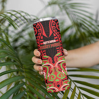 Custom Aotearoa Ngati Maru Skinny Tumbler New Zealand Traditional Maori Pattern DT05 - Polynesian Pride