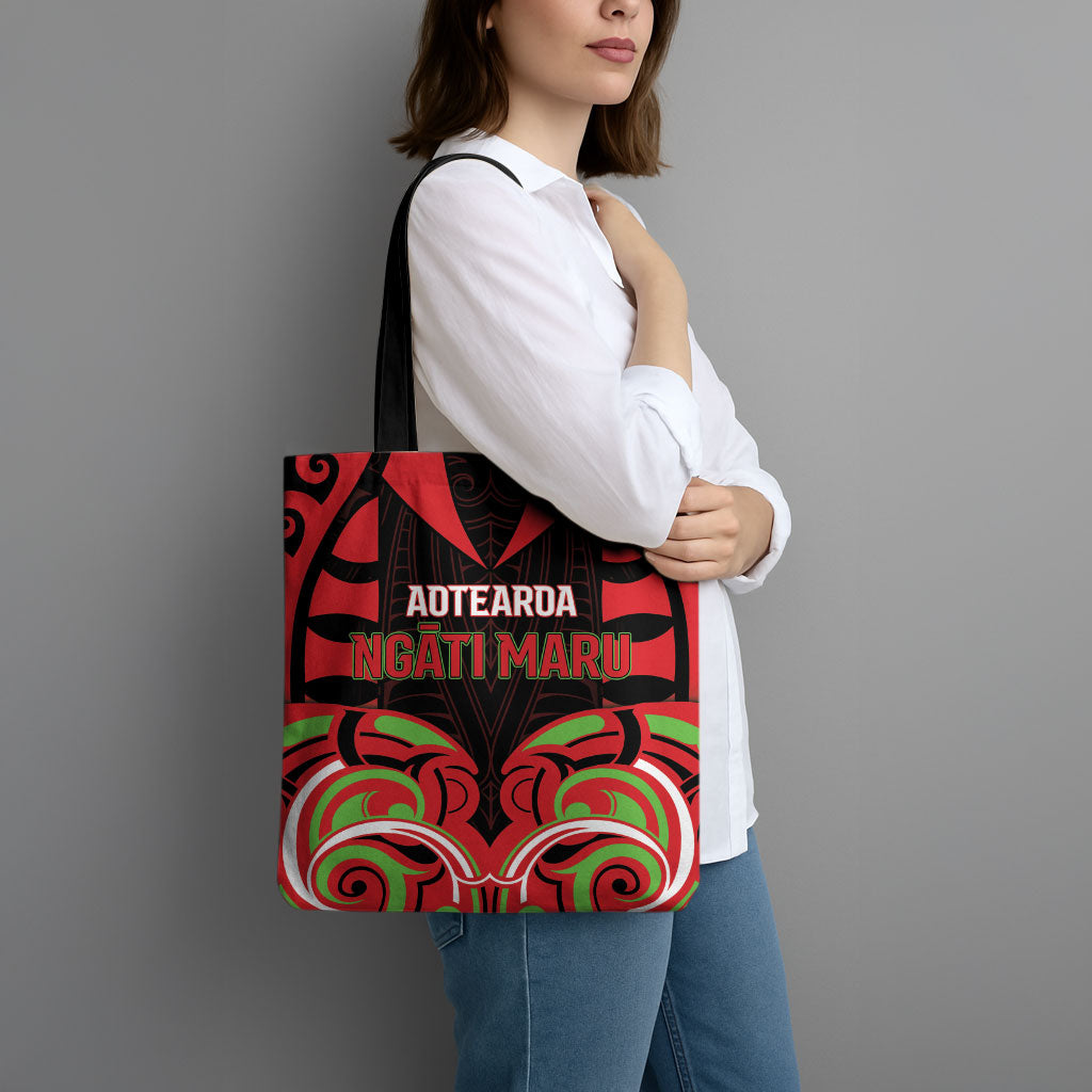 Aotearoa Ngati Maru Tote Bag New Zealand Traditional Maori Pattern DT05 - Polynesian Pride