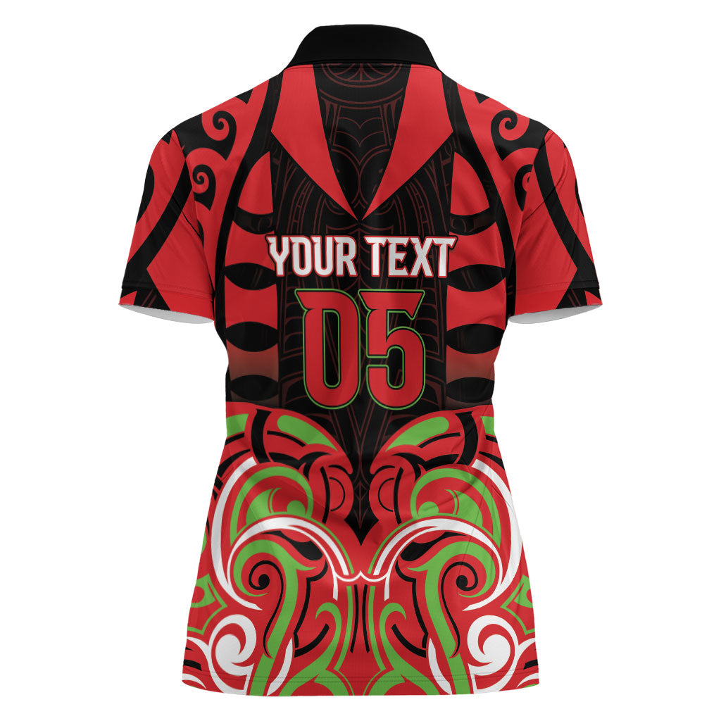 Custom Aotearoa Ngati Maru Women Polo Shirt New Zealand Traditional Maori Pattern DT05 - Polynesian Pride