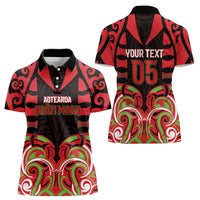 Custom Aotearoa Ngati Maru Women Polo Shirt New Zealand Traditional Maori Pattern DT05 - Polynesian Pride