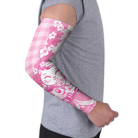 Pink Palaka Hawaiian And Japanese Arm Sleeves Maneki Neko And Sakura Bloom