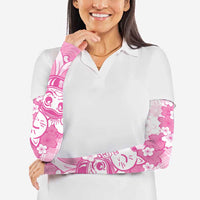 Pink Palaka Hawaiian And Japanese Arm Sleeves Maneki Neko And Sakura Bloom