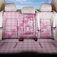 Pink Palaka Hawaiian And Japanese Back Car Seat Cover Maneki Neko And Sakura Bloom DT05 One Size Pink - Polynesian Pride