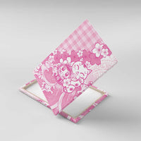 Pink Palaka Hawaiian And Japanese Canvas Wall Art Maneki Neko And Sakura Bloom DT05 With Frame Pink - Polynesian Pride