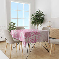 Pink Palaka Hawaiian And Japanese Tablecloth Maneki Neko And Sakura Bloom DT05 - Polynesian Pride