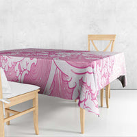 Pink Palaka Hawaiian And Japanese Tablecloth Maneki Neko And Sakura Bloom DT05 - Polynesian Pride