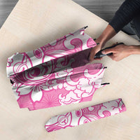 Pink Palaka Hawaiian And Japanese Umbrella Maneki Neko And Sakura Bloom DT05 - Polynesian Pride