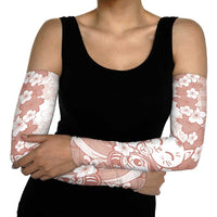Beige Palaka Hawaiian And Japanese Arm Sleeves Maneki Neko And Sakura Bloom DT05 - Polynesian Pride