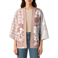 Beige Palaka Hawaiian And Japanese Kimono Maneki Neko And Sakura Bloom DT05 - Polynesian Pride