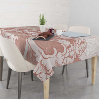 Beige Palaka Hawaiian And Japanese Tablecloth Maneki Neko And Sakura Bloom DT05 - Polynesian Pride