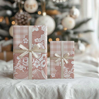 Beige Palaka Hawaiian And Japanese Wrapping Paper Maneki Neko And Sakura Bloom DT05 - Polynesian Pride