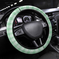Green Palaka Hawaiian And Japanese Steering Wheel Cover Maneki Neko And Sakura Bloom DT05 Universal Fit Green - Polynesian Pride