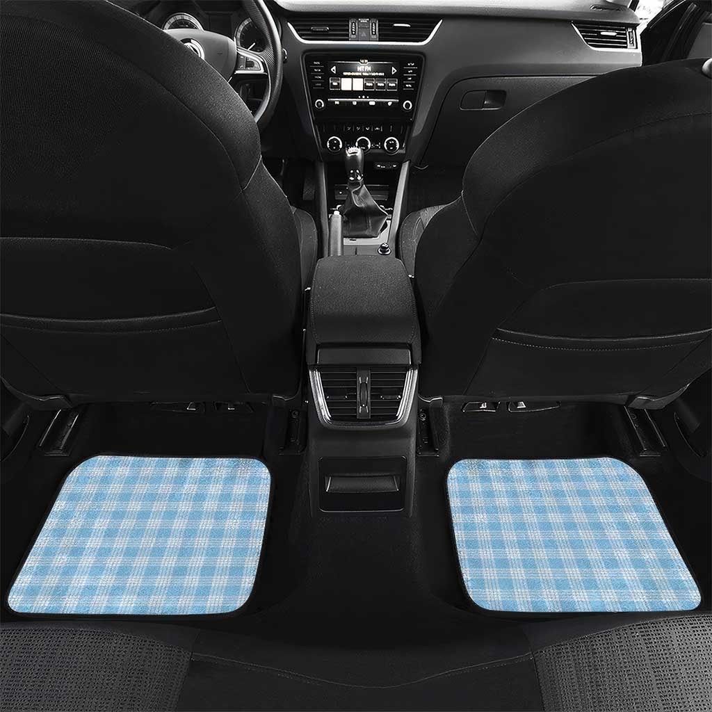 Blue Palaka Hawaiian And Japanese Car Mats Maneki Neko And Sakura Bloom DT05 Set 2pcs - Back Blue - Polynesian Pride
