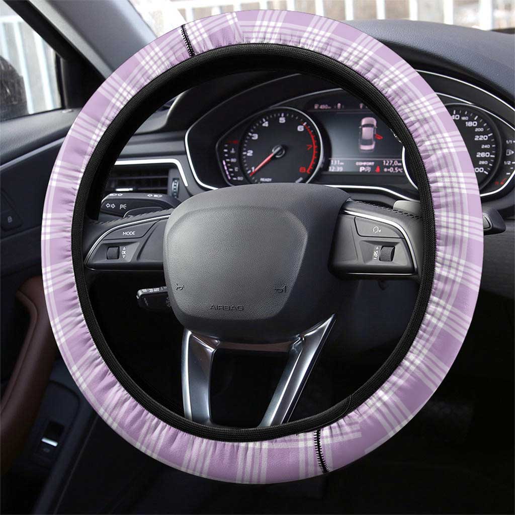 Purple Palaka Hawaiian And Japanese Steering Wheel Cover Maneki Neko And Sakura Bloom DT05 - Polynesian Pride