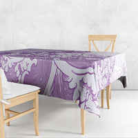 Purple Palaka Hawaiian And Japanese Tablecloth Maneki Neko And Sakura Bloom DT05 - Polynesian Pride