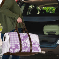 Purple Palaka Hawaiian And Japanese Travel Bag Maneki Neko And Sakura Bloom DT05 - Polynesian Pride