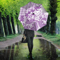 Purple Palaka Hawaiian And Japanese Umbrella Maneki Neko And Sakura Bloom DT05 - Polynesian Pride