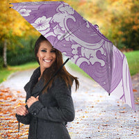 Purple Palaka Hawaiian And Japanese Umbrella Maneki Neko And Sakura Bloom DT05 - Polynesian Pride