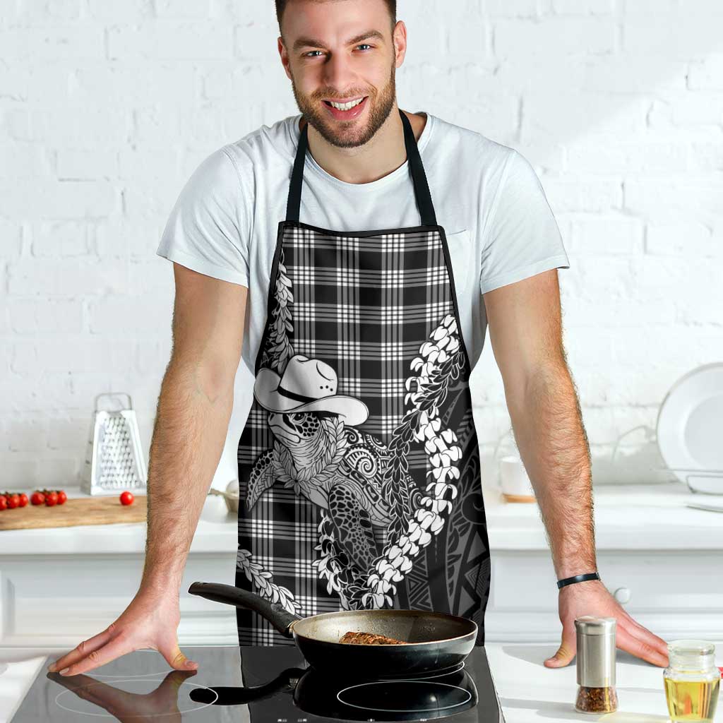 Black Hawaii Palaka Cowboy Turtle Apron Hawaiian Paniolo Puakenikeni Maile Lei DT05 - Polynesian Pride