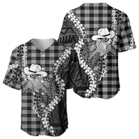 Black Hawaii Palaka Cowboy Turtle Baseball Jersey Hawaiian Paniolo Puakenikeni Maile Lei