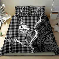 Black Hawaii Palaka Cowboy Turtle Bedding Set Hawaiian Paniolo Puakenikeni Maile Lei DT05 - Polynesian Pride