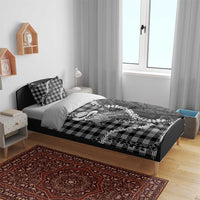 Black Hawaii Palaka Cowboy Turtle Bedding Set Hawaiian Paniolo Puakenikeni Maile Lei DT05 - Polynesian Pride