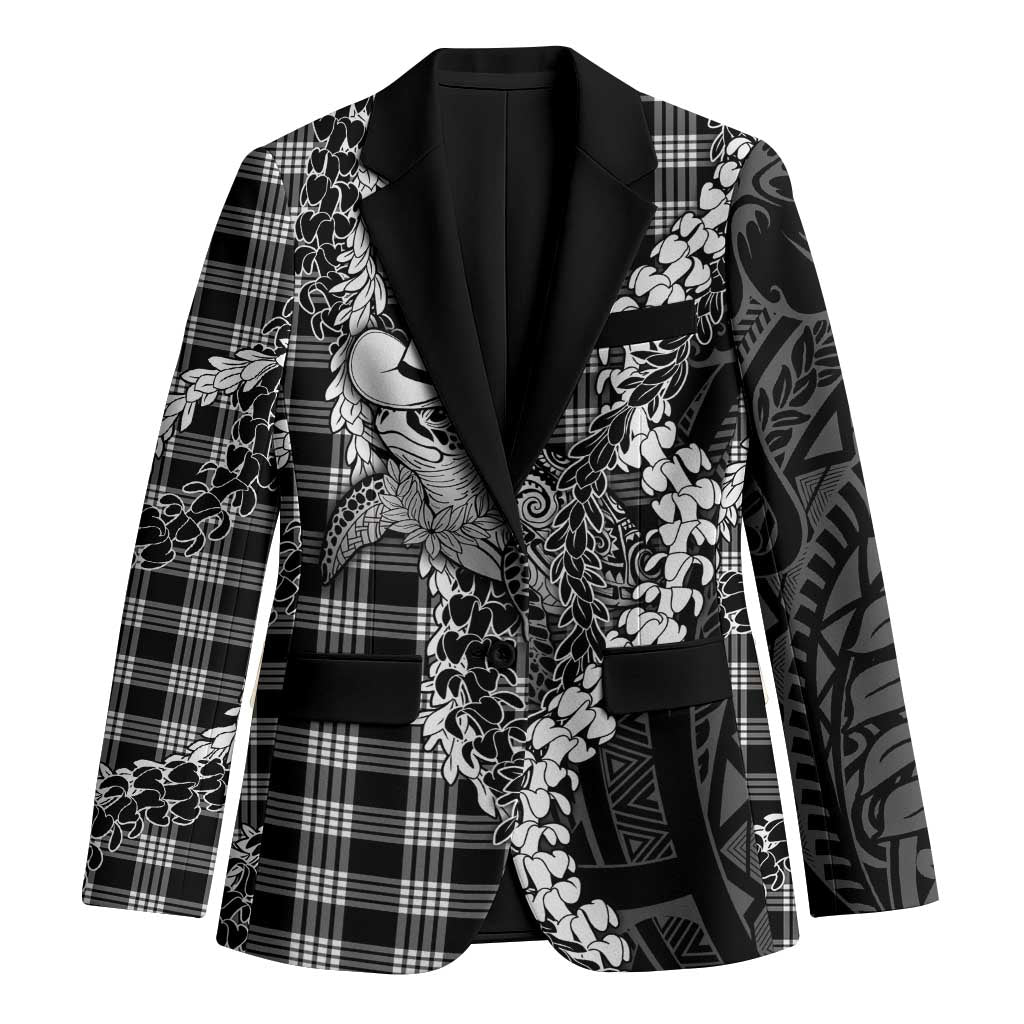 Black Hawaii Palaka Cowboy Turtle Blazer Hawaiian Paniolo Puakenikeni Maile Lei