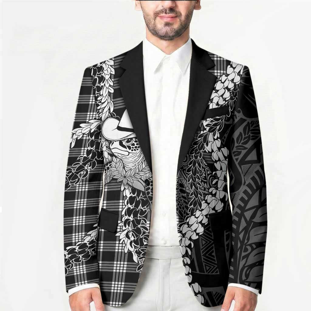 Black Hawaii Palaka Cowboy Turtle Blazer Hawaiian Paniolo Puakenikeni Maile Lei