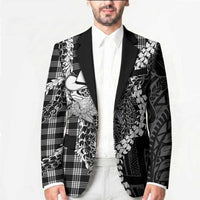 Black Hawaii Palaka Cowboy Turtle Blazer Hawaiian Paniolo Puakenikeni Maile Lei