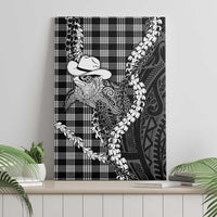 Black Hawaii Palaka Cowboy Turtle Canvas Wall Art Hawaiian Paniolo Puakenikeni Maile Lei