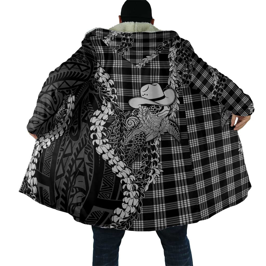 Black Hawaii Palaka Cowboy Turtle Cloak Hawaiian Paniolo Puakenikeni Maile Lei DT05 - Polynesian Pride