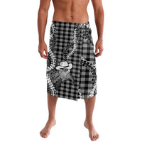 Black Hawaii Palaka Cowboy Turtle Lavalava Hawaiian Paniolo Puakenikeni Maile Lei DT05 Black - Polynesian Pride
