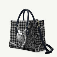 Black Hawaii Palaka Cowboy Turtle Leather Bag Hawaiian Paniolo Puakenikeni Maile Lei DT05 Black - Polynesian Pride