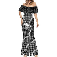 Black Hawaii Palaka Cowboy Turtle Mermaid Dress Hawaiian Paniolo Puakenikeni Maile Lei