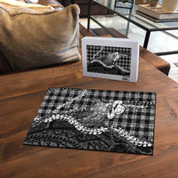 Black Hawaii Palaka Cowboy Turtle Puzzle Hawaiian Paniolo Puakenikeni Maile Lei DT05 - Polynesian Pride