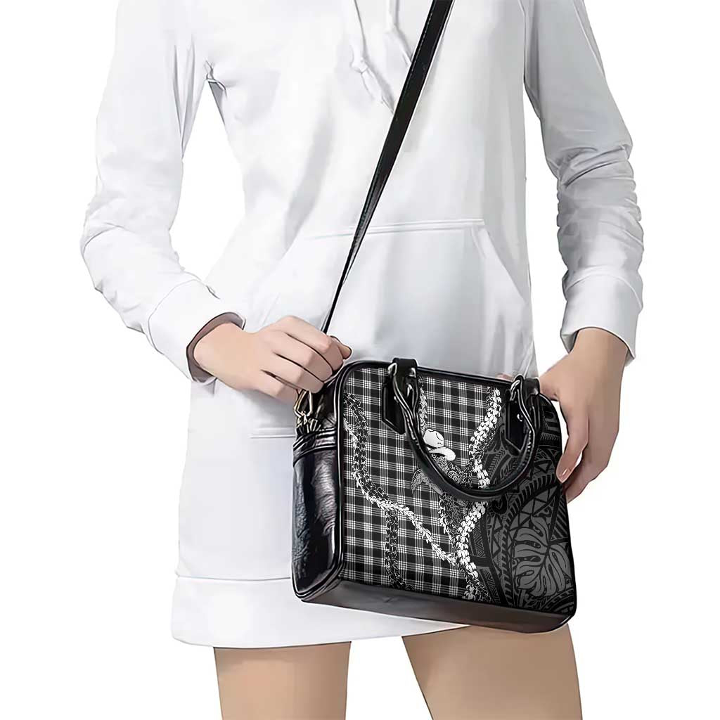 Black Hawaii Palaka Cowboy Turtle Shoulder Handbag Hawaiian Paniolo Puakenikeni Maile Lei