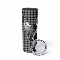 Black Hawaii Palaka Cowboy Turtle Skinny Tumbler Hawaiian Paniolo Puakenikeni Maile Lei
