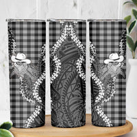 Black Hawaii Palaka Cowboy Turtle Skinny Tumbler Hawaiian Paniolo Puakenikeni Maile Lei