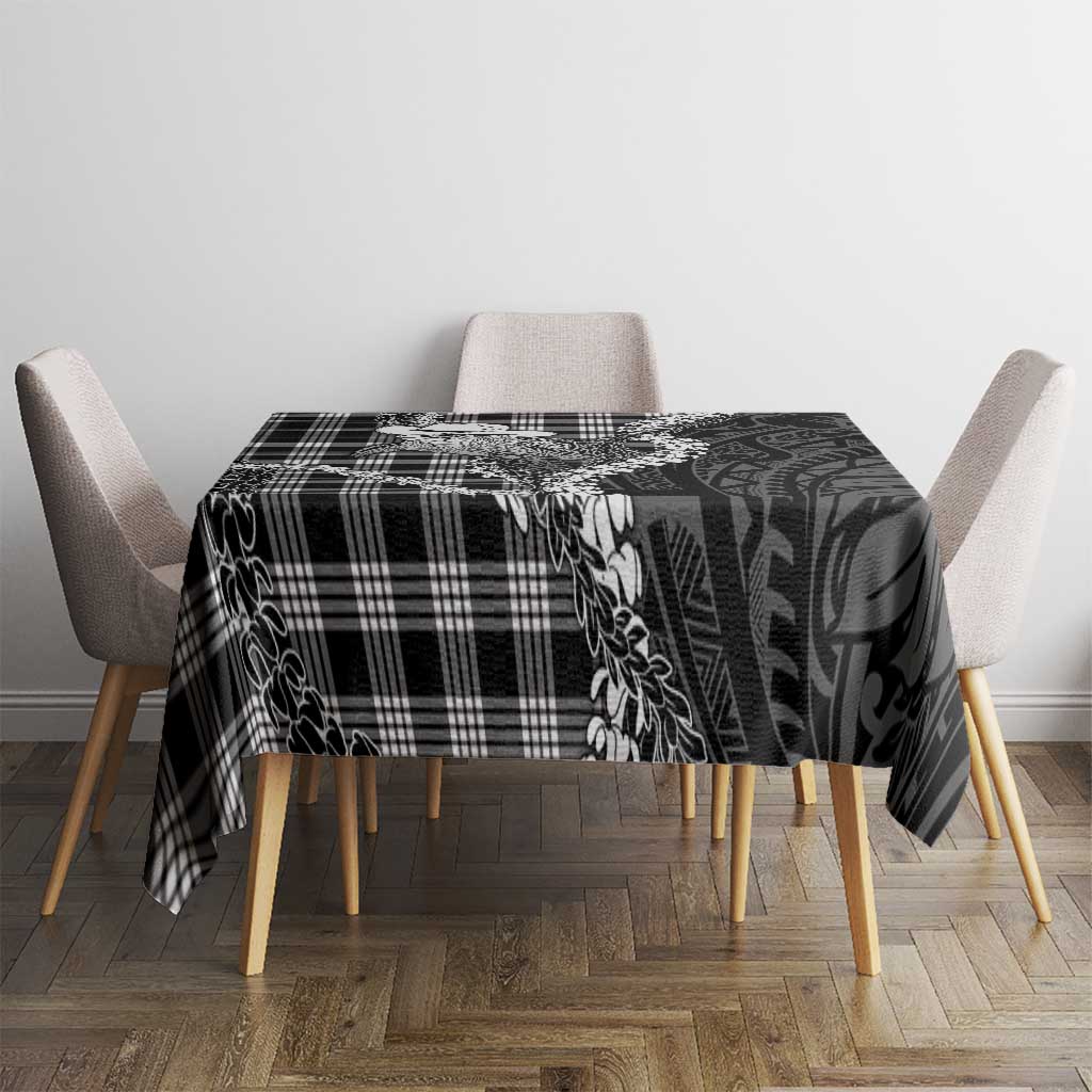 Black Hawaii Palaka Cowboy Turtle Tablecloth Hawaiian Paniolo Puakenikeni Maile Lei DT05 - Polynesian Pride