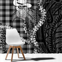 Black Hawaii Palaka Cowboy Turtle Window Curtain Hawaiian Paniolo Puakenikeni Maile Lei DT05 - Polynesian Pride
