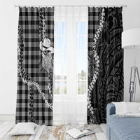 Black Hawaii Palaka Cowboy Turtle Window Curtain Hawaiian Paniolo Puakenikeni Maile Lei DT05 - Polynesian Pride