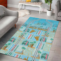Hawaii Surfing Area Rug He'e Nalu