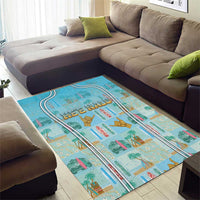 Hawaii Surfing Area Rug He'e Nalu