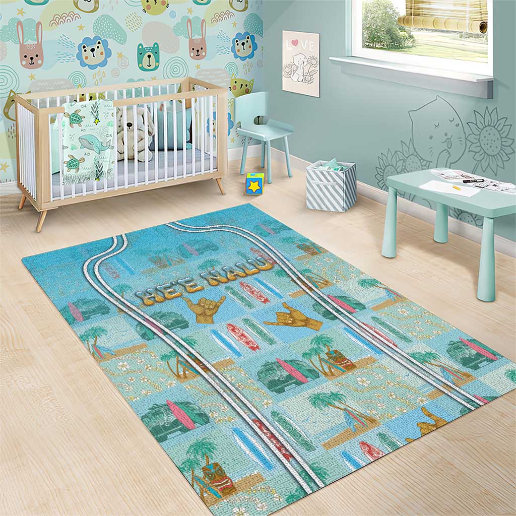 Hawaii Surfing Area Rug He'e Nalu