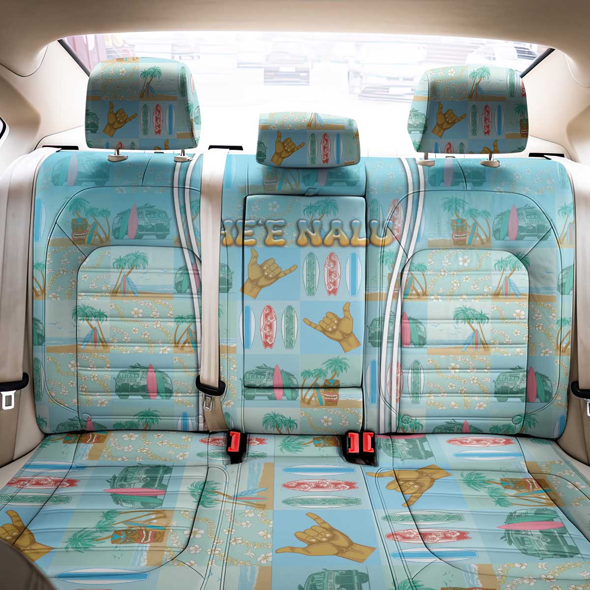 Hawaii Surfing Back Car Seat Cover He'e Nalu DT05 - Polynesian Pride