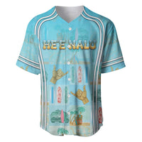 Custom Hawaii Surfing Baseball Jersey He'e Nalu DT05 Blue - Polynesian Pride