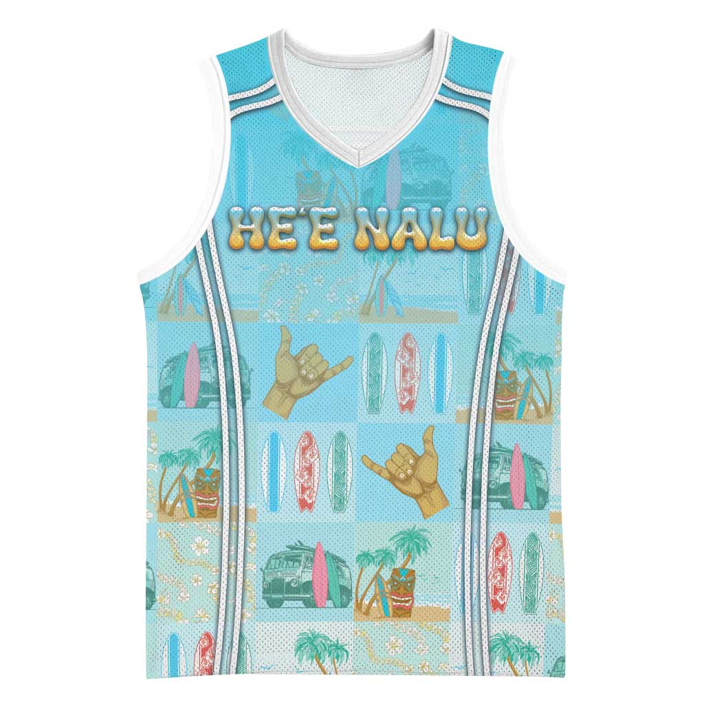 Custom Hawaii Surfing Basketball Jersey He'e Nalu DT05 Unisex Blue - Polynesian Pride