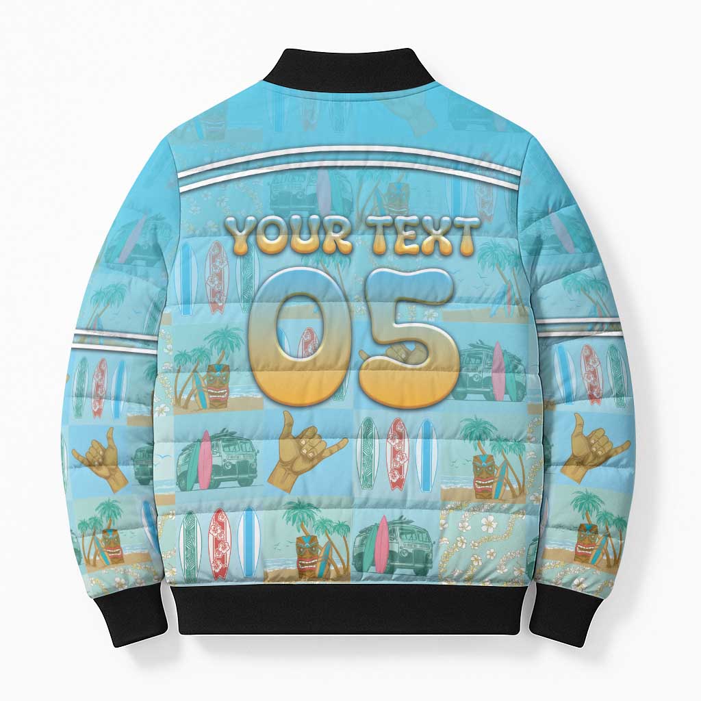 Custom Hawaii Surfing Bomber Puffer Jacket He'e Nalu DT05 - Polynesian Pride