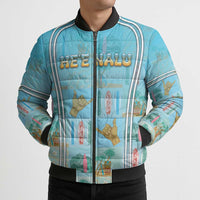 Custom Hawaii Surfing Bomber Puffer Jacket He'e Nalu DT05 - Polynesian Pride